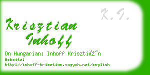 krisztian inhoff business card